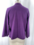 New Nina Leonard Purple Cardigan, M