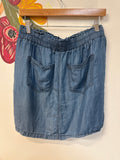 Dakota Blue Chambray Skort Skirt, M