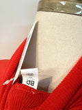 BP Red Rib Knit Turtleneck Top, M