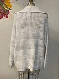 Talbots White Open Stitch Sweater, 3X