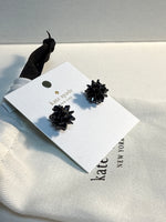 New Kate Spade Hematite Flying Colors Black Rock Candy Cluster Stud Earrings