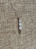 Sterling Silver CZ Necklace, 20"