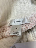 CJ Banks Pink/Gray Sweater, 2X