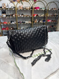 Longchamp Black Amazone Quilted Leather Belt Bag, 11"W x 2"D x 5.5"H