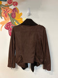 Lush Brown Open Front Jacket, M