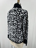 Chico's Black Animal Print Sweater, L