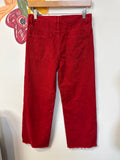 Zara Red 26" Inseam Jeans, 4