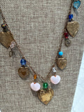 Vintage Glass Works Charm Necklace, 22"