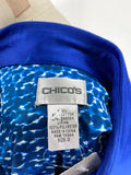 New Chico's Sateen Delisse Blue Jacket, S