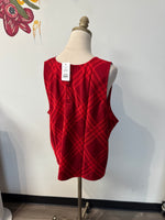 New J. Crew Red Top, 2X