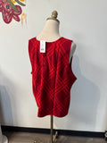 New J. Crew Red Top, 2X