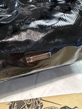 Burberry Black Patent Leather Shoulder Bag, 11.25"x12"x5.75"