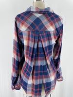 Cloth & Stone Plaid Button Front Top, XS