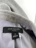 Ann Taylor Gray Wool Blend Blazer Jacket, 8 Petite