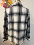 Sanctuary Black Plaid Jacket Top, L