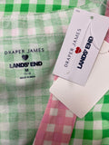 New Draper James x Lands End Green Gingham Dress, M