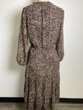 Ann Taylor Brown Print Dress, S