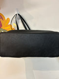 INC Black Faux Leather Shoulder Bag, 18"x10"