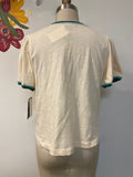 Democracy Ivory/Green Top, M Petite