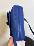 Fossil Blue Leather Crossbody Bag, 8"x8"