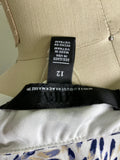 White House Black Market White/Blue Dress, 12