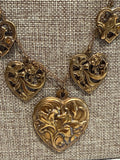Miraculous Medal Brass Herat Pendant Necklace, 24"