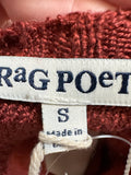 New Rag Poets Fired Brick Aries Sweater, S