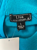 Lisa International Blue Sweater, L