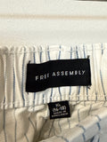 Free Assembly White/Blue Stripe Jeans, 16/18