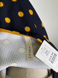 Gilli Navy/Gold Polka Dot Dress, L