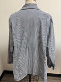 CJ Banks Blue Stripe Jacket, 3X