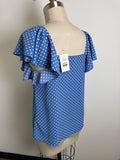 Kate Spade Blue Polka Dot Top, XS