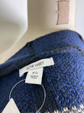Nine West Blue/Black Cardigan, XS