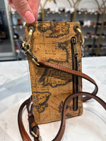Patricia Nash European Map Farleigh Phone Crossbody, 4"(W) x 7 3/8"(H) x 1 3/4"(D)