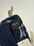 Rails Blue Plaid Top, M
