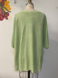 Eileen Fisher Green 100% Organic Linen Sweater, 2X