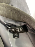 Kasper Gray Pinstripe Blazer Jacket, 12