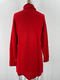 Lands End Red Tunic Sweater, M