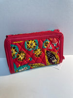 Vera Bradley Pink Wristlet Wallet, 7"x4.5"