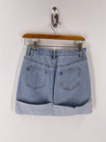 Le Lis Denim Cuffed Skirt, M