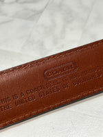 Coach Black Leather Belt, 32"