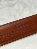 Coach Black Leather Belt, 32"