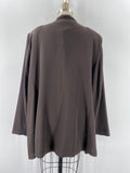 Calvin Klein Brown Blazer Open Front Jacket, 3X