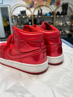 Nike Red Air Jordan 1 Mid Shoes, 7.5