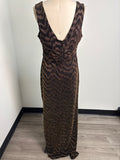 New Bisou Bisou Metallic Black/Gold Dress, 12