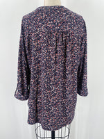 Cocomo Blue Floral Top, 1X