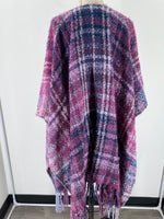 Woolrich Purple Plaid Cardigan, One Size