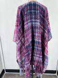 Woolrich Purple Plaid Cardigan, One Size