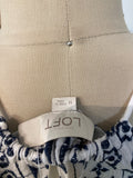 Loft White/Blue Top, M