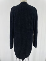 New Matty M Black Chenille Cardigan, S
